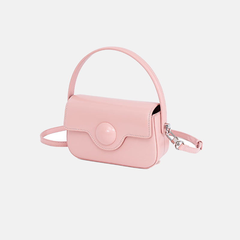 Women’s Mini Genuine Leather Magnetic Closure Crossbody Top Handle Bag image
