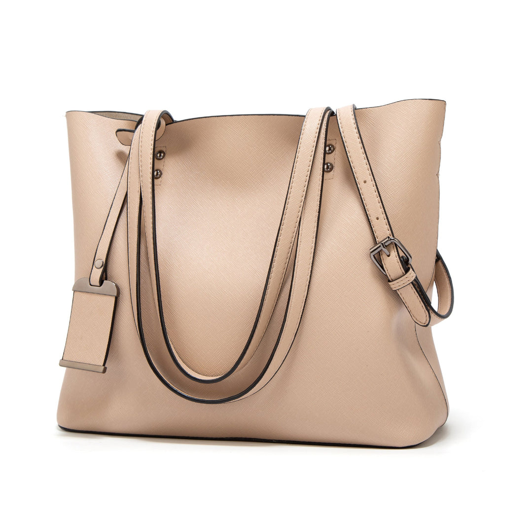 Women’s Soft Vegan Leather Minimal Tote Bags image 13