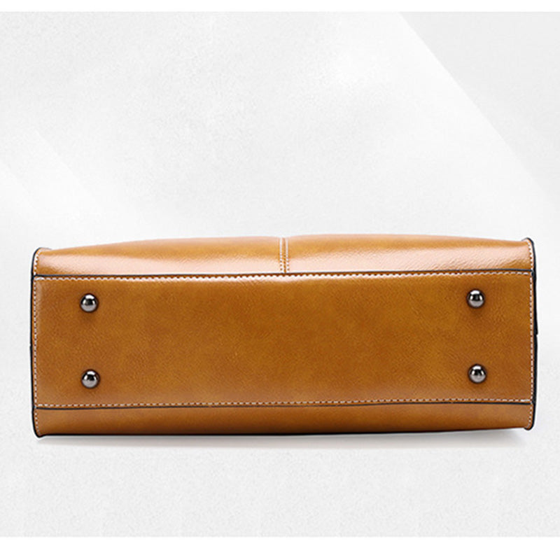 Women’s Vegan Leather Joint Tote Bags with Crossbody Strap image 5