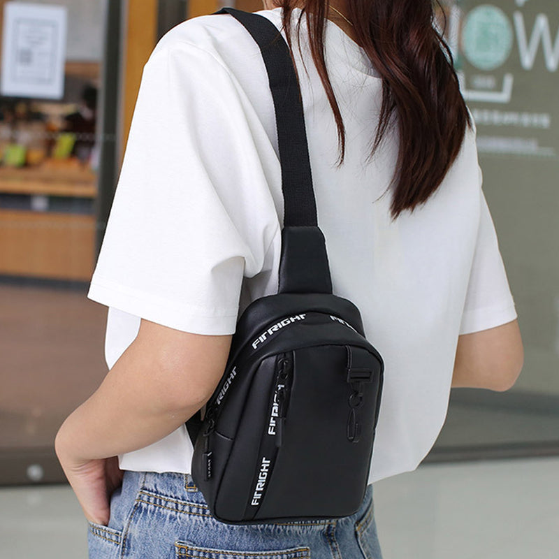 Women’s Letther Print Trim Crossbody Sling Bags image 3