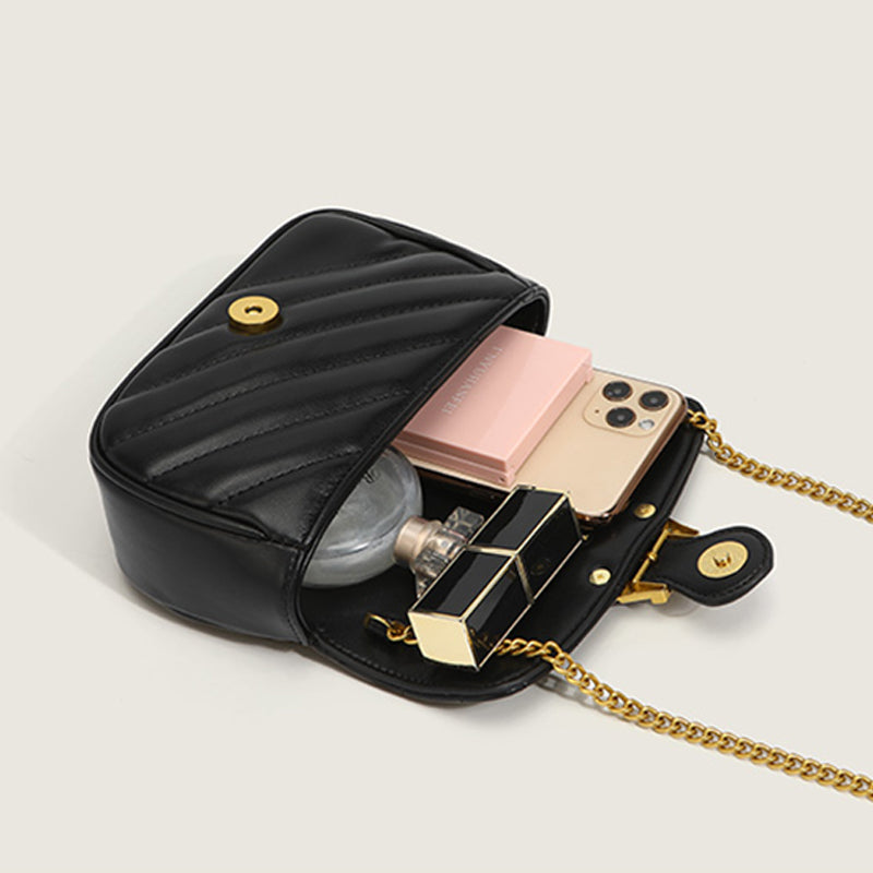 Women’s Quilted Mini Crossbody Bags with Buckle image 3