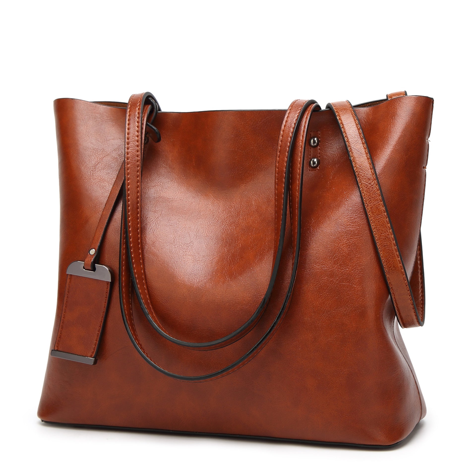 Women’s Soft Vegan Leather Minimal Tote Bags image 2