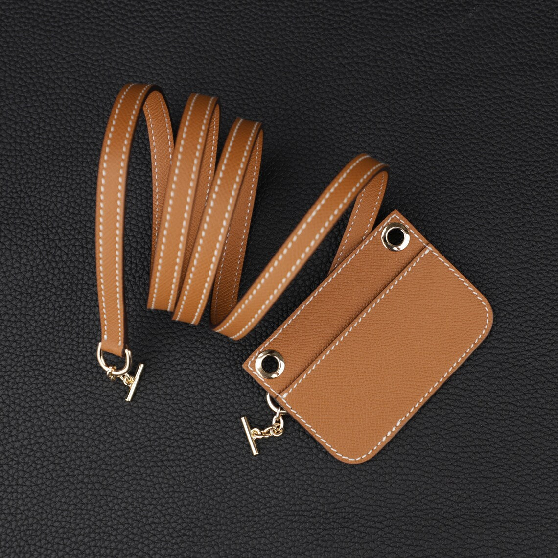 Epsom Leather Wallet Insert with Strap for Constance Slim Wallet