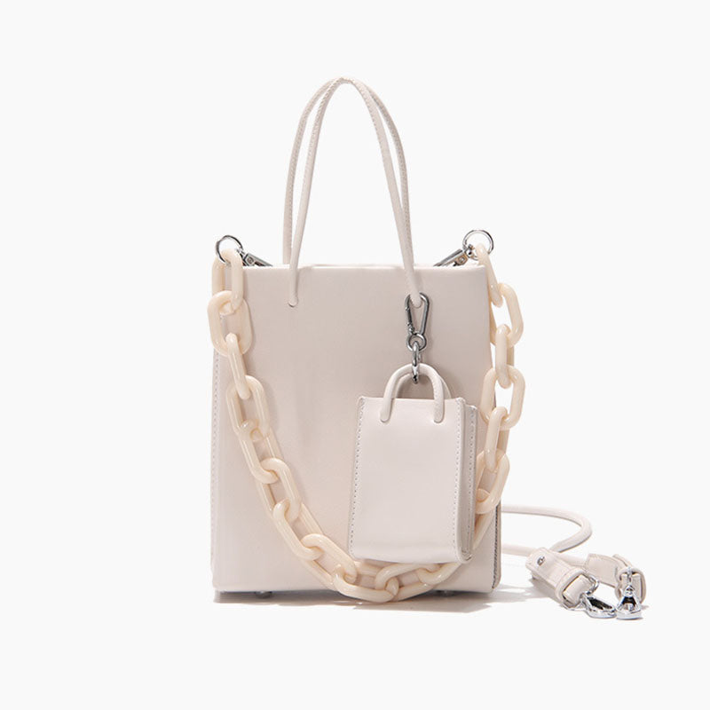 Women’s Hot Pink Tote Handbags with Mini bags – Multi Straps image 8