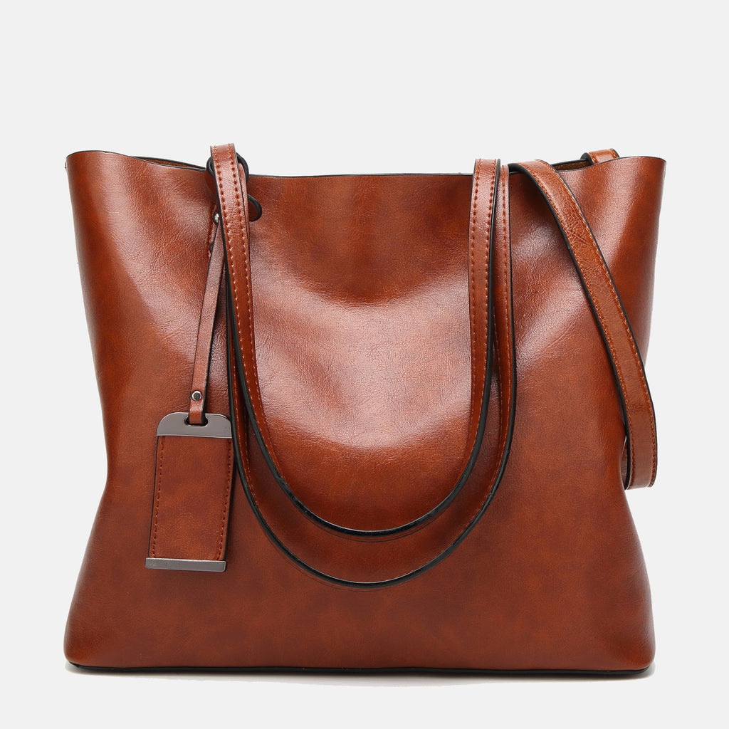 Women’s Soft Vegan Leather Minimal Tote Bags image