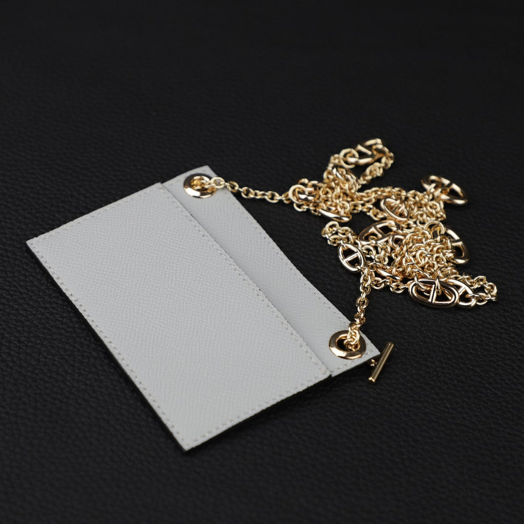 Epsom Leather Wallet Insert with Chain Strap: Constance Compact Wallet