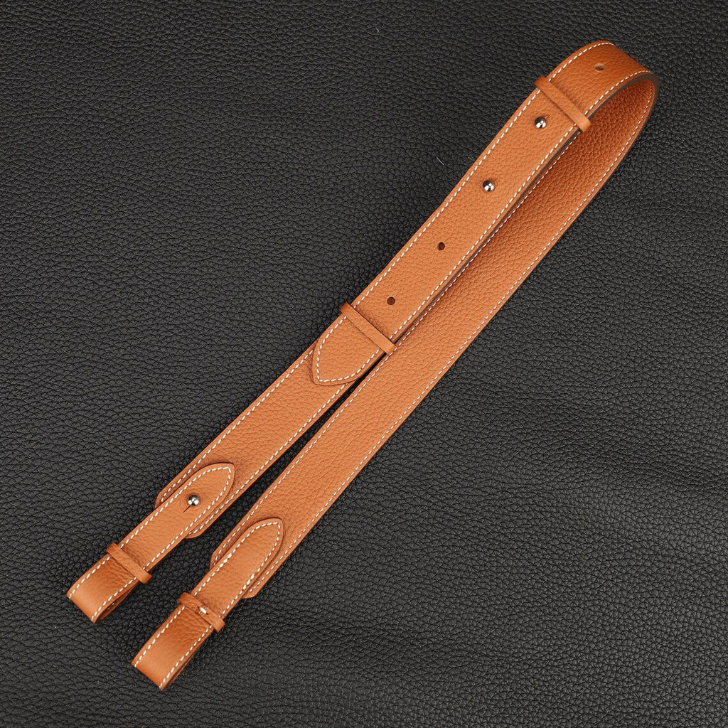 Hermès Style Etoupe (18) Togo Leather Adjustable Bandoulière: Compatible Shoulder/Crossbody Strap for Picotin & Lindy Bags