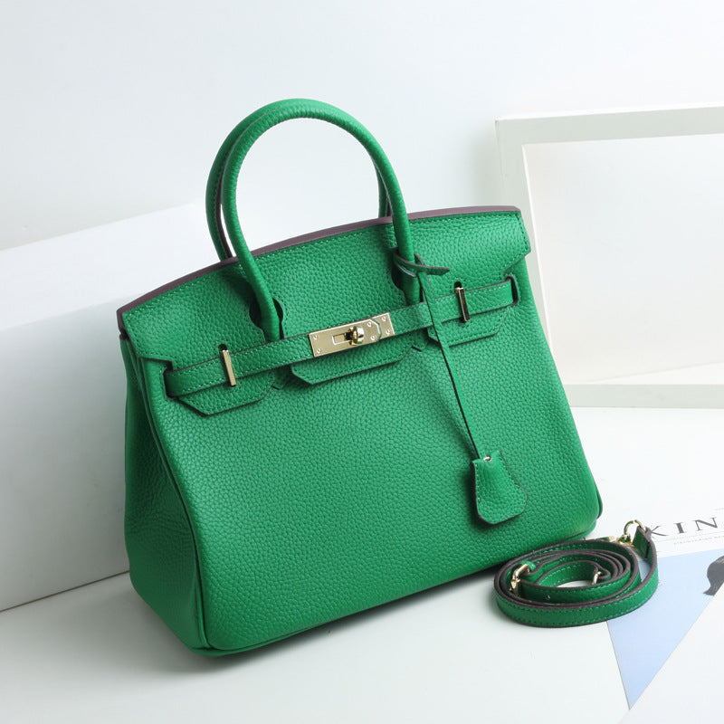 Women’s Genuine Leather Top Handle Handbags  – 35 cm Version – Without Shoulder Strap image 10