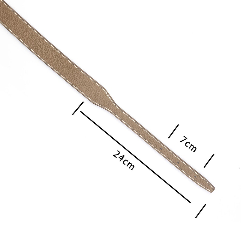 Artisanal Togo Leather Bandoulière (30mm Wide): Hand-Stitched Shoulder Strap Compatible with Hermès Halzan Bag