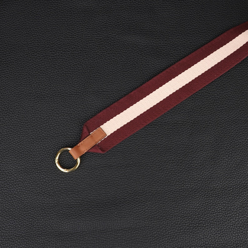 Handmade Leather Bag Strap: 5cm Wide Replacement Shoulder Strap