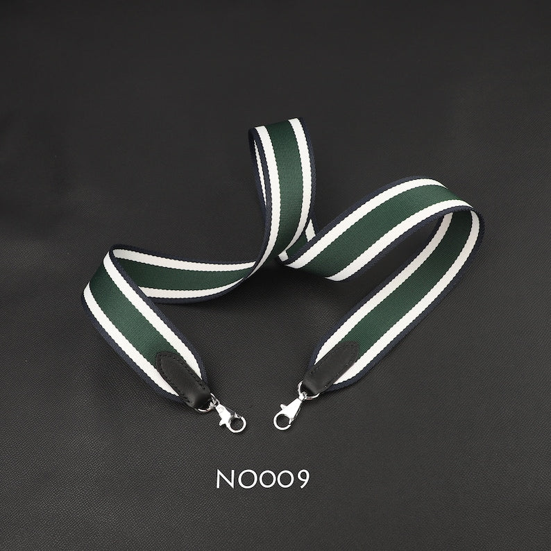 Striped Canvas Bag Strap: Handmade 50mm Replacement Shoulder or Crossbody