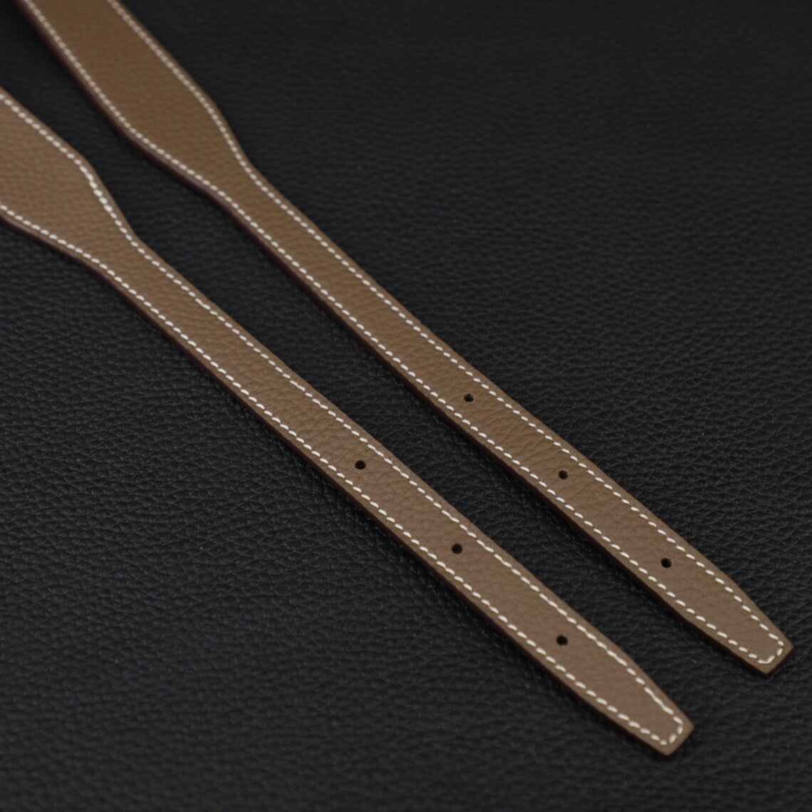 Hermès Style Etoupe (18) Togo Leather Bandoulière (30mm Wide): Compatible Shoulder/Crossbody Strap