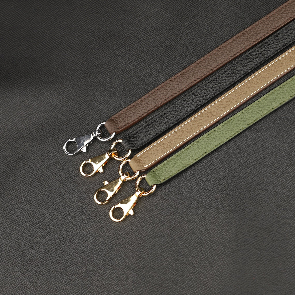 Hermès Style Clemence Leather Bandoulière (16mm Slim): Compatible Crossbody/Shoulder Strap for Small & Mini Bags