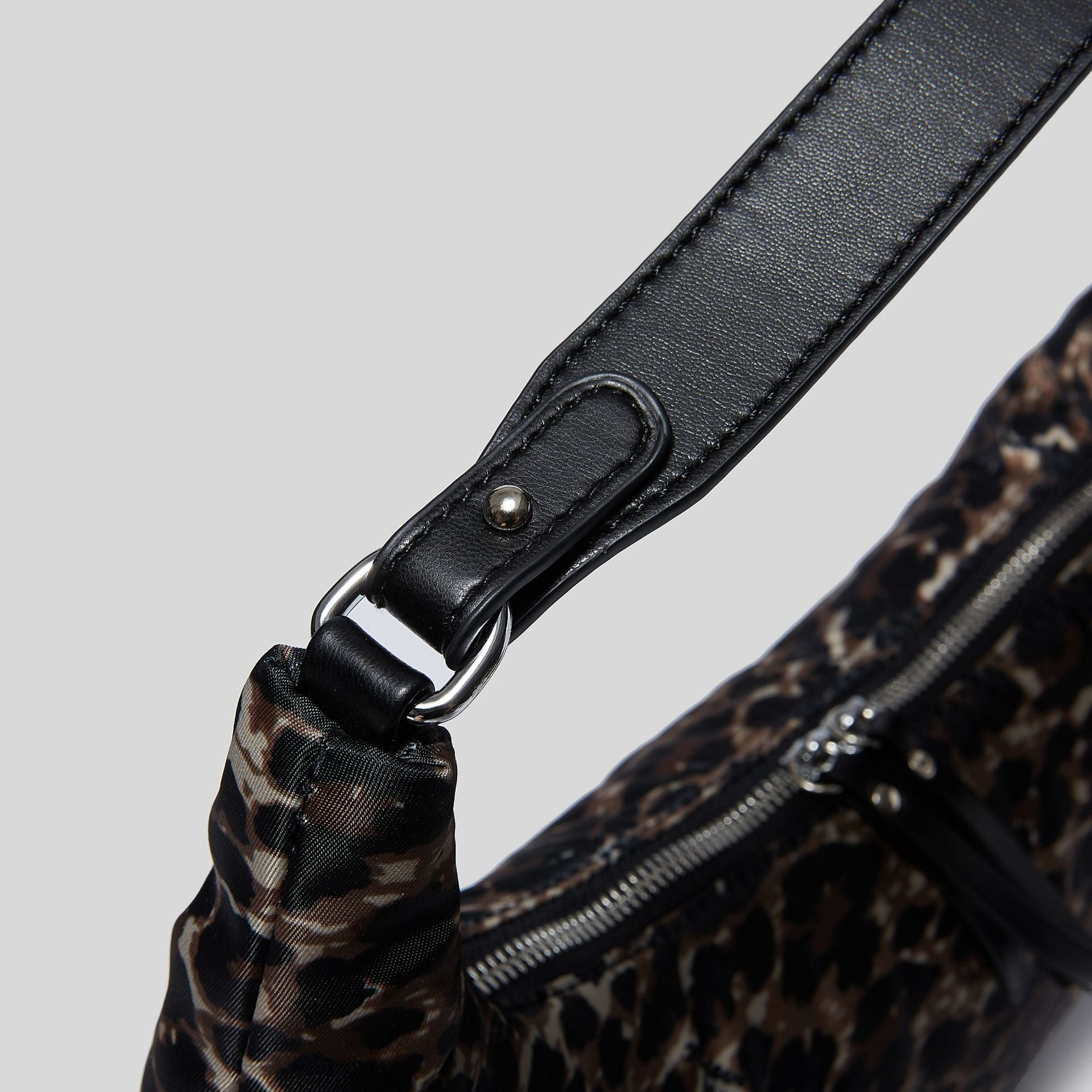 Women’s Padded Puffer Half Moon Hobo Baguette Bags image 8