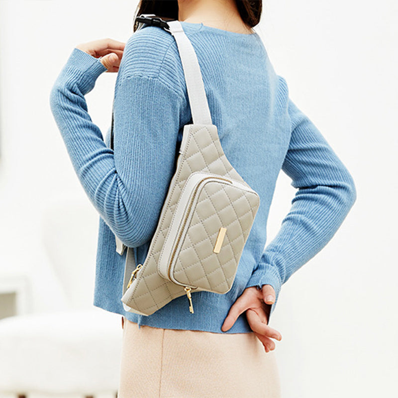 Women’s Quilted Multi-Pocket Cross Body Fanny Packs image 11