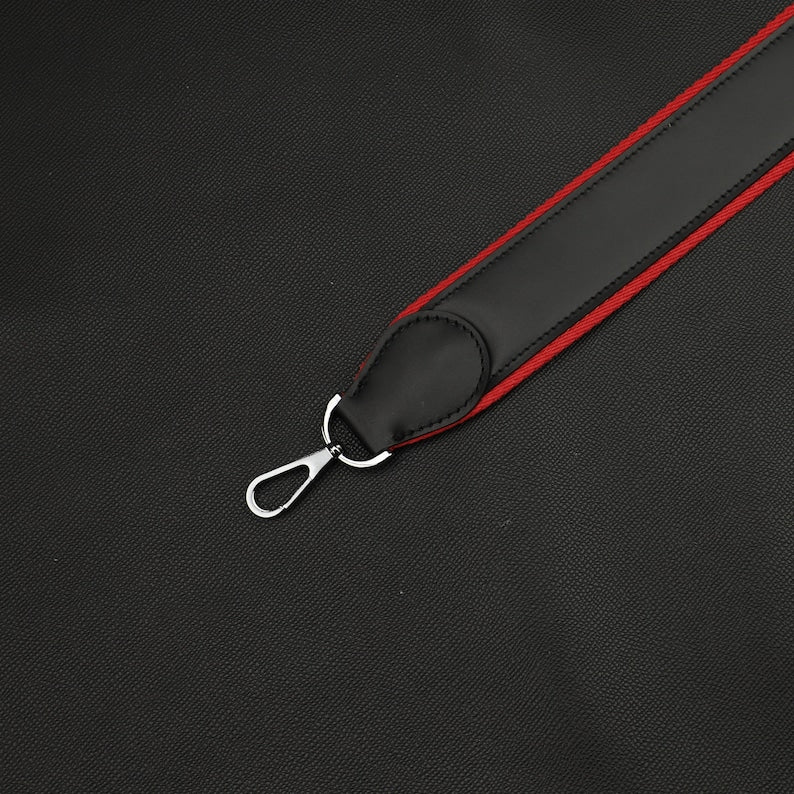 Hermès Style Wide (50mm) Leather & Canvas Bandoulière: Compatible Shoulder Strap Replacement for Kelly Bag