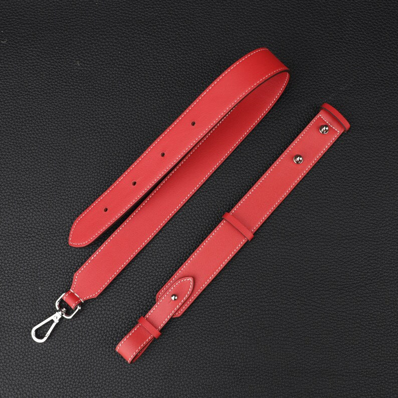 Hermès Style Swift Leather Adjustable Backpack Straps (30mm Wide, Set of 2): Luxury Replacement Bandoulière for Backpacks