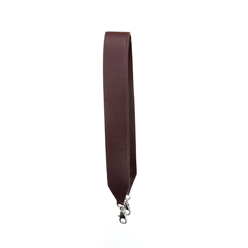 Artisanal Togo Leather Bandoulière (40mm Wide): Hand-Stitched Shoulder Strap Compatible with Birkin & Travel Bags