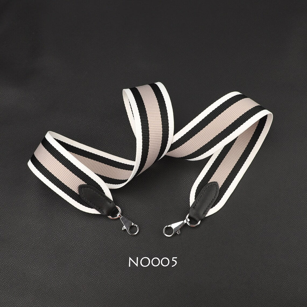 Striped Canvas Bag Strap: Handmade 50mm Replacement Shoulder or Crossbody