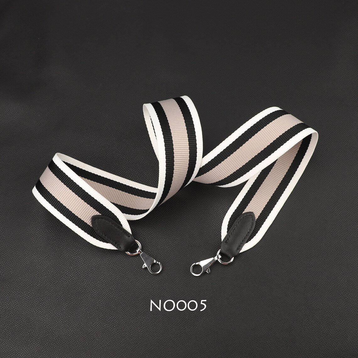 Striped Canvas Bag Strap: Handmade 50mm Replacement Shoulder or Crossbody