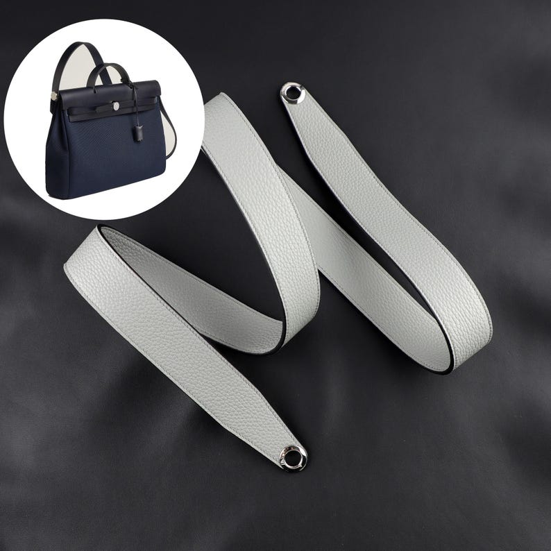 Hermès Style Togo Leather Bandoulière (40mm Wide): Compatible Shoulder/Crossbody Strap Replacement for Herbag