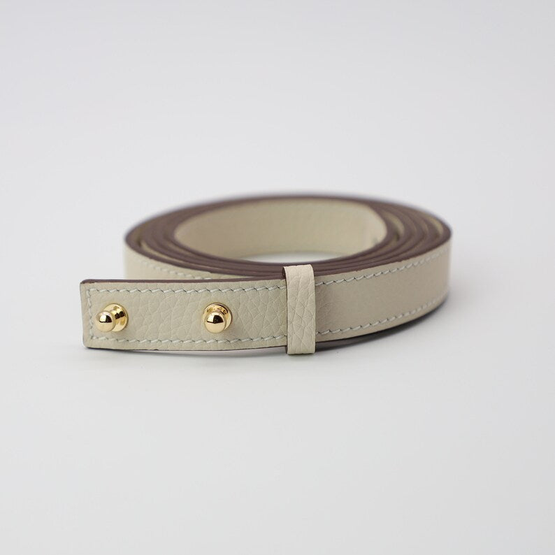 Hermès Style Swift Leather Bandoulière (18mm Ultra-Slim): Replacement Crossbody Strap Compatible with Constance Bags