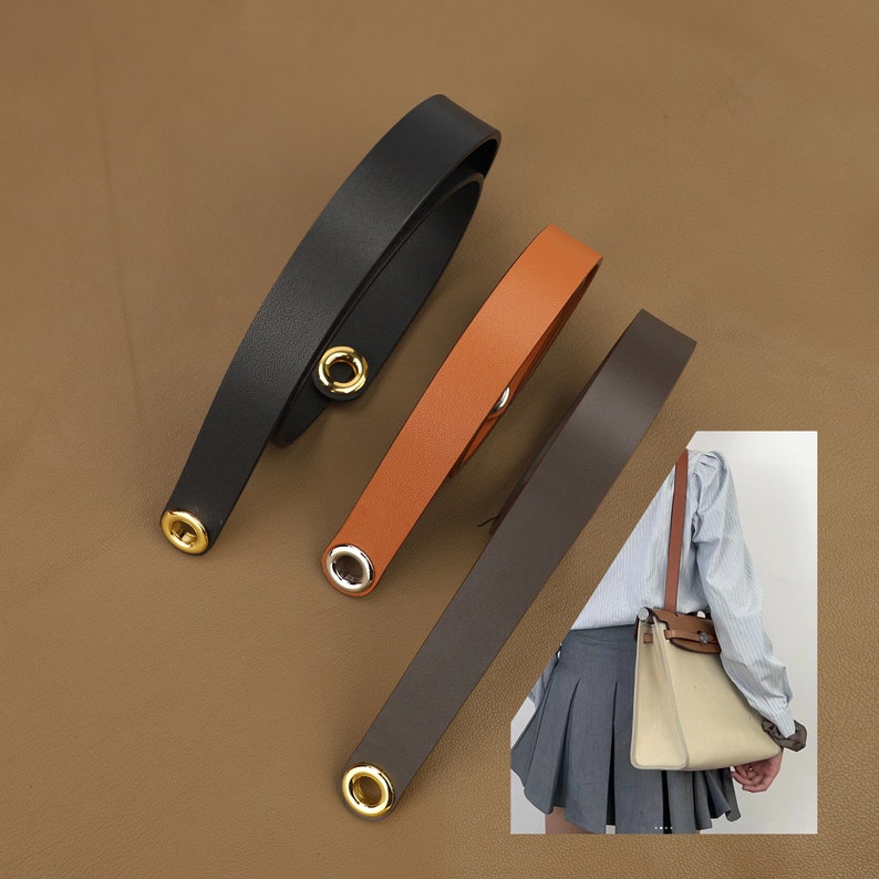 Hermès Style Swift Leather Bandoulière (22mm): Compatible Shoulder/Crossbody Strap Replacement for Herbag