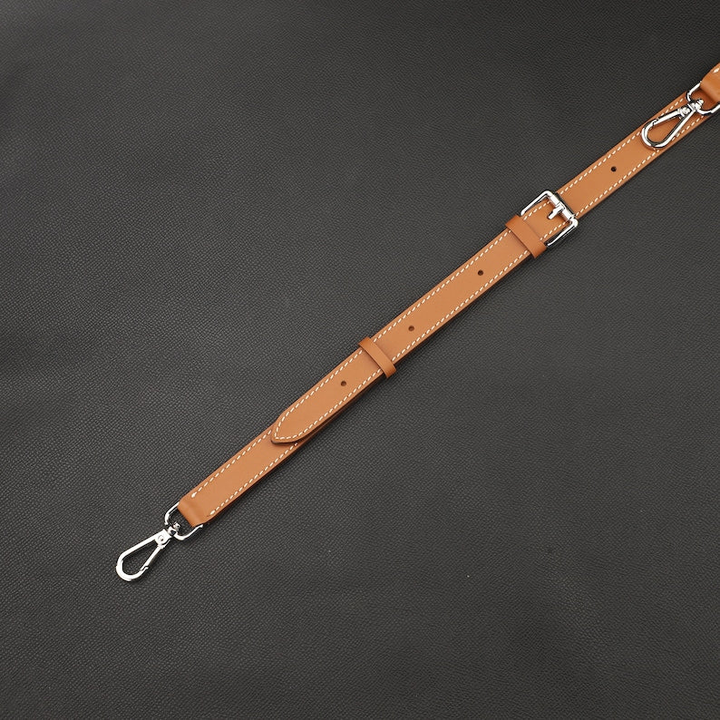 Hermès Style Swift Leather Adjustable Bandoulière (18mm Slim): Compatible Crossbody/Shoulder Strap