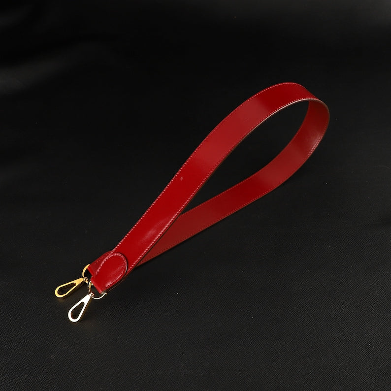 Hermès Style Black Box Calf Leather Bandoulière (38mm Wide): Compatible Shoulder Strap Replacement for Kelly Bags