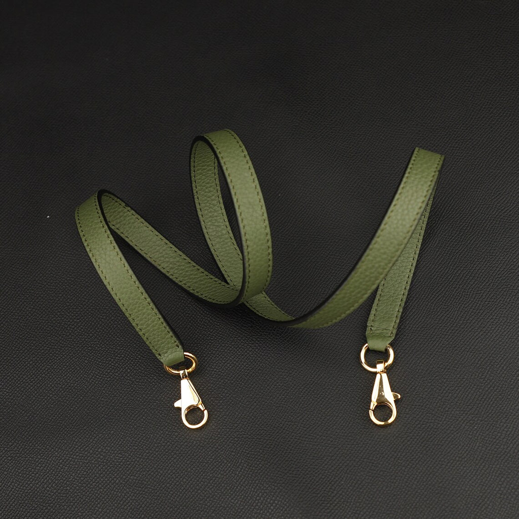 Hermès Style Clemence Leather Bandoulière (16mm Slim): Compatible Crossbody/Shoulder Strap for Small & Mini Bags