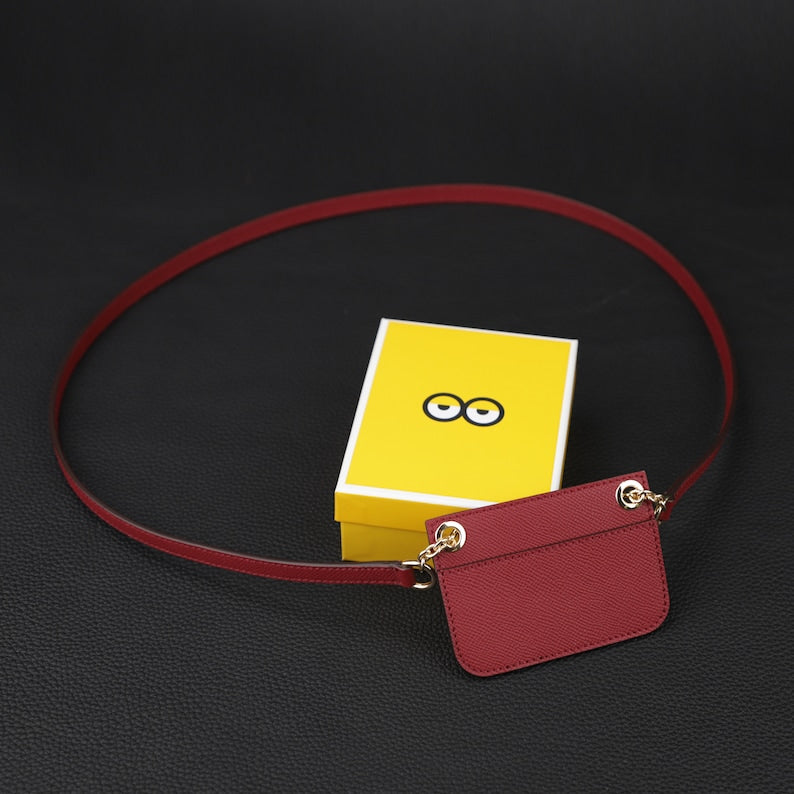 Epsom Leather Wallet Insert with Strap for Constance Slim Wallet