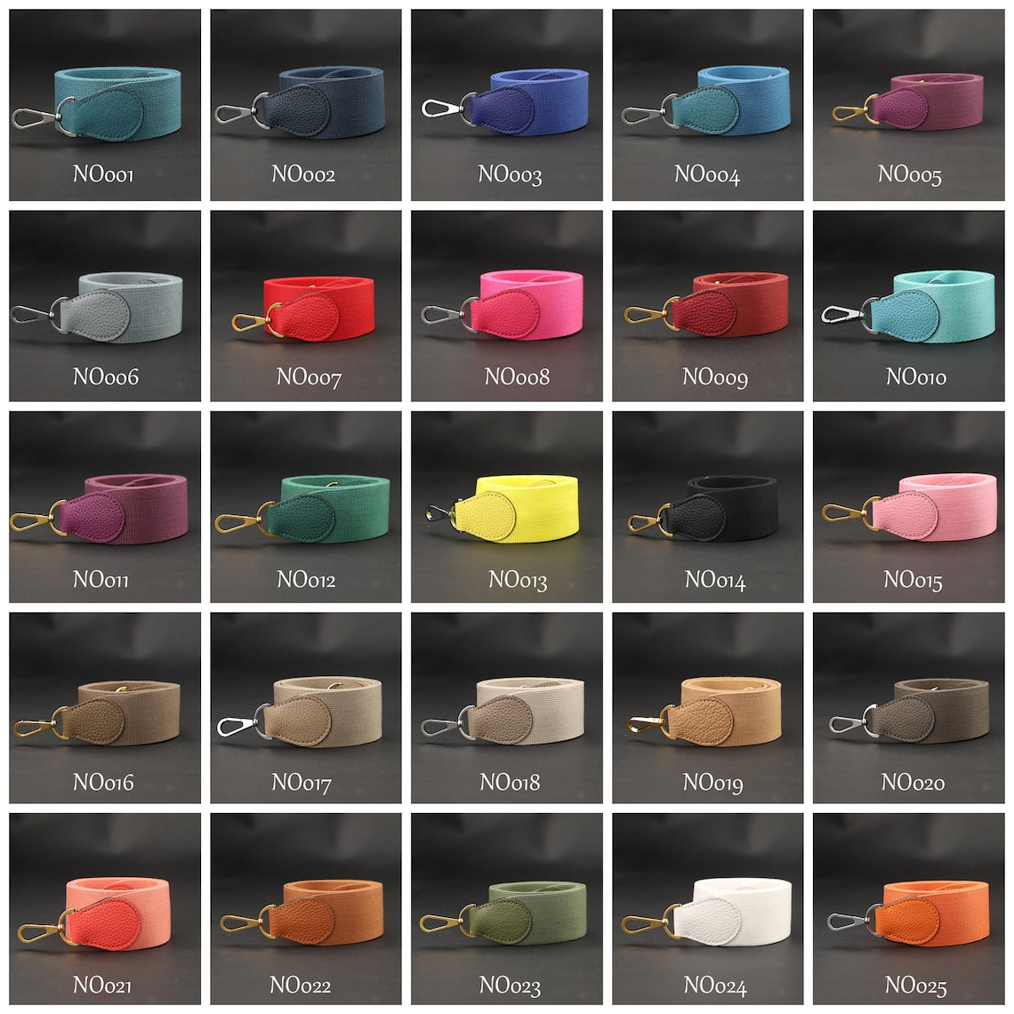 Canvas Bag Strap: 5cm Wide, Leather Accents, Gold Clasp