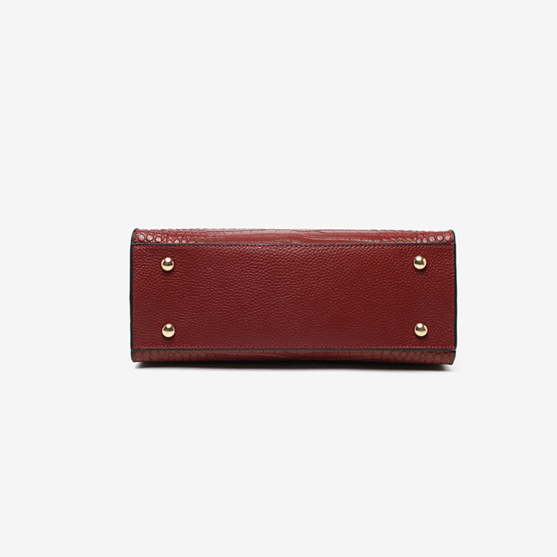 Women’s Genuine Leather Croc Print Satchel Bags image 4