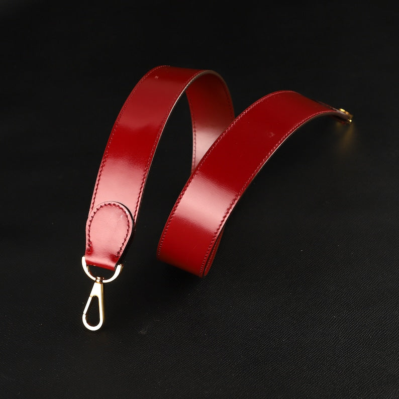 Hermès Style Black Box Calf Leather Bandoulière (38mm Wide): Compatible Shoulder Strap Replacement for Kelly Bags