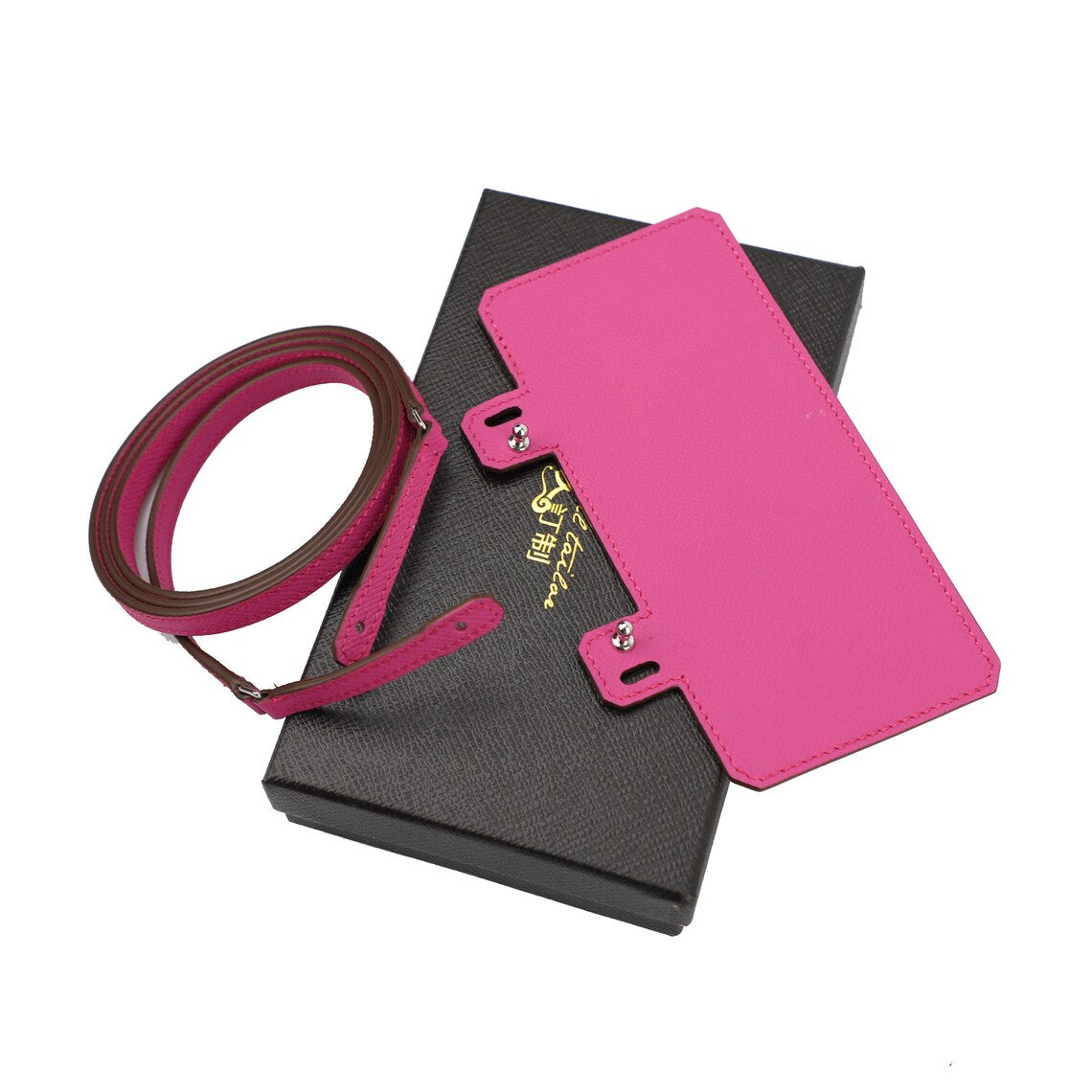 Epsom Leather Wallet Shoulder Strap: 10mm Purse To Go Strap