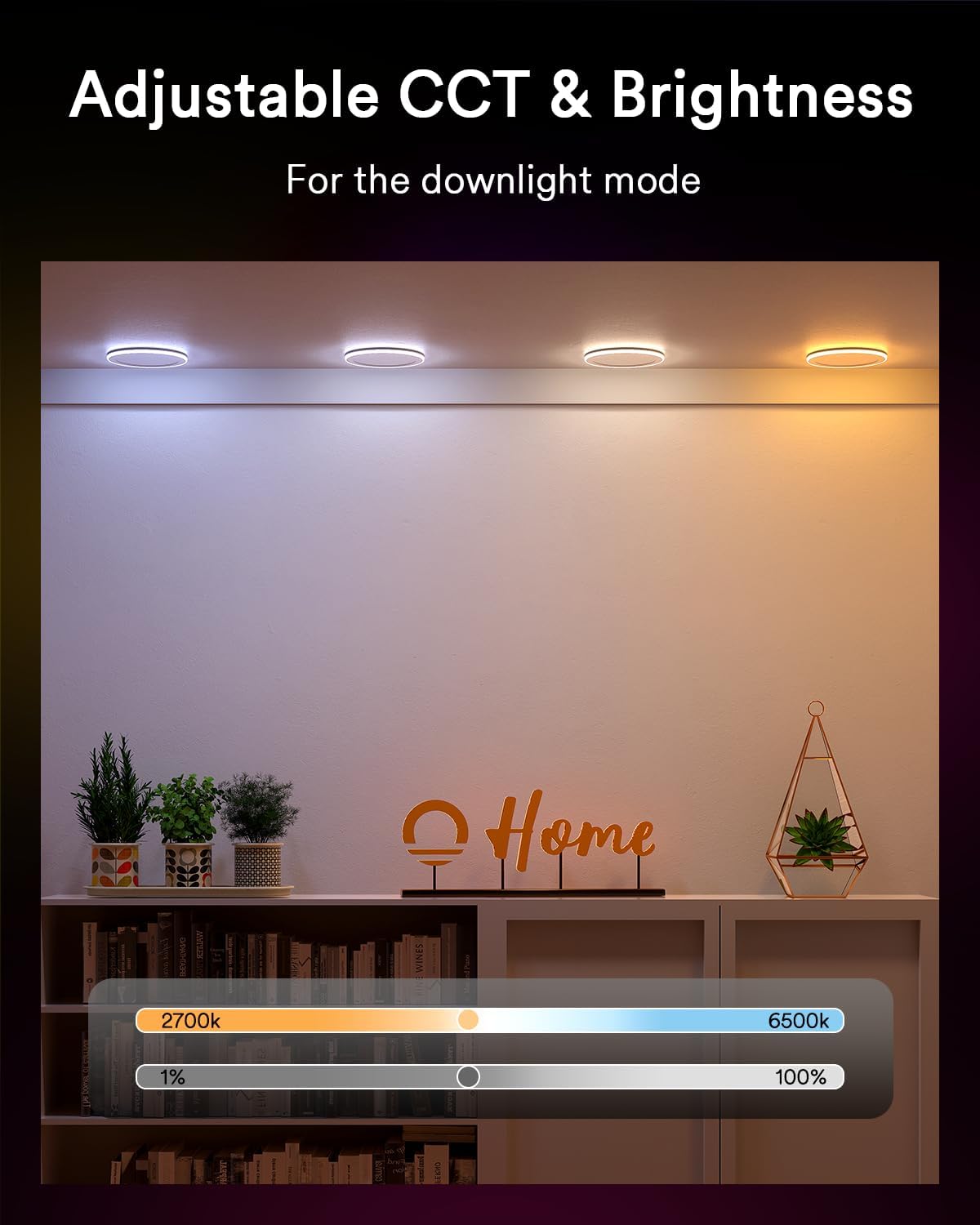 Lumary Smart RGBAI Recessed Light with Gradient Auxiliary Night Light