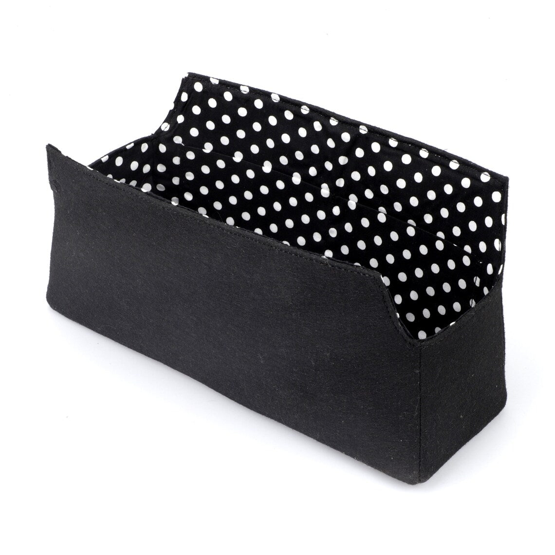 Felt Bag Organizer: Polka Dot Cotton Liner, Bolide Bag Insert