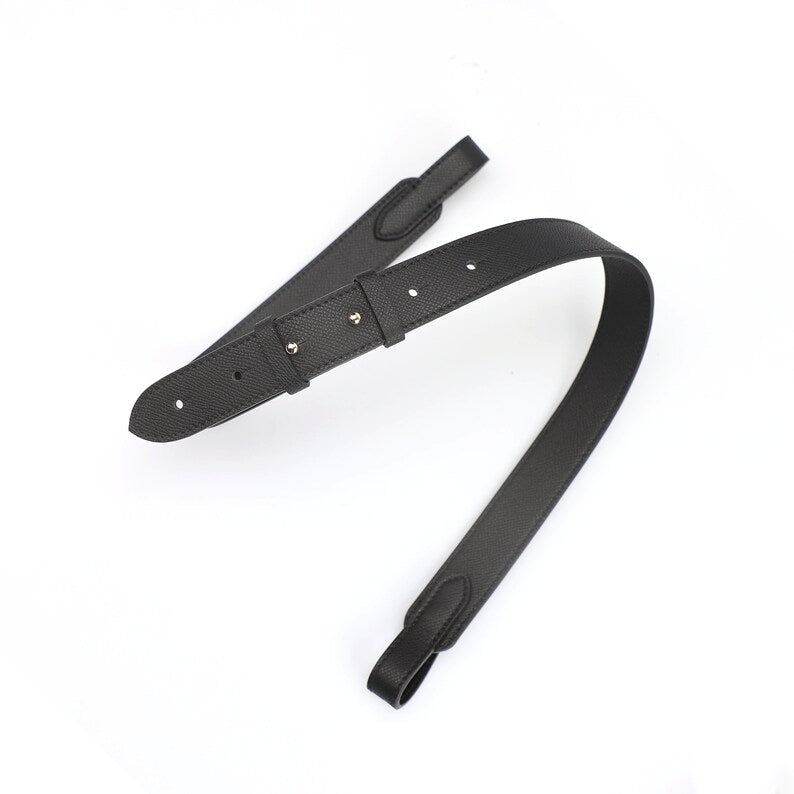 Hermès Style Adjustable Bandoulière (30mm Wide): Epsom Leather Shoulder/Crossbody Strap for Picotin & Lindy Bags