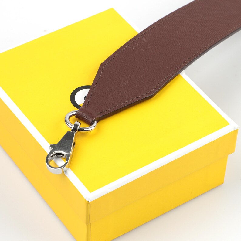 Artisanal Epsom Leather Bandoulière (40mm Wide): Hand-Stitched Shoulder Strap Compatible with Birkin & Travel Bags