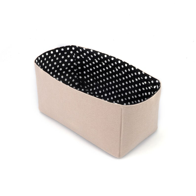 Felt Lindy Bag Organizer: Polka Dot Cotton Liner Insert