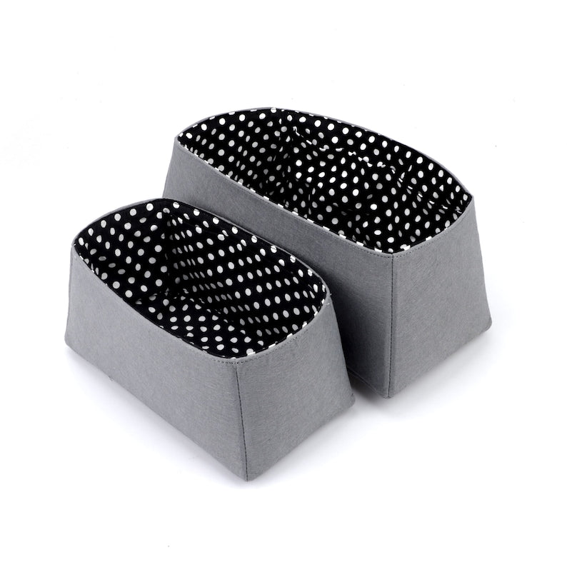 Felt Birkin Bag Organizer: Polka Dot Cotton Liner