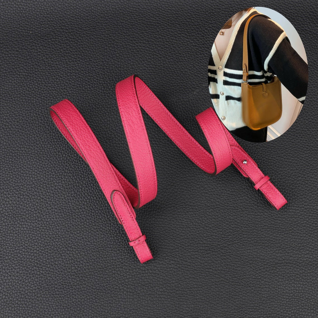 Hermès Style Togo Leather Bandoulière (20mm Slim): Compatible Shoulder/Crossbody Strap Replacement for Picotin & Evelyn TPM