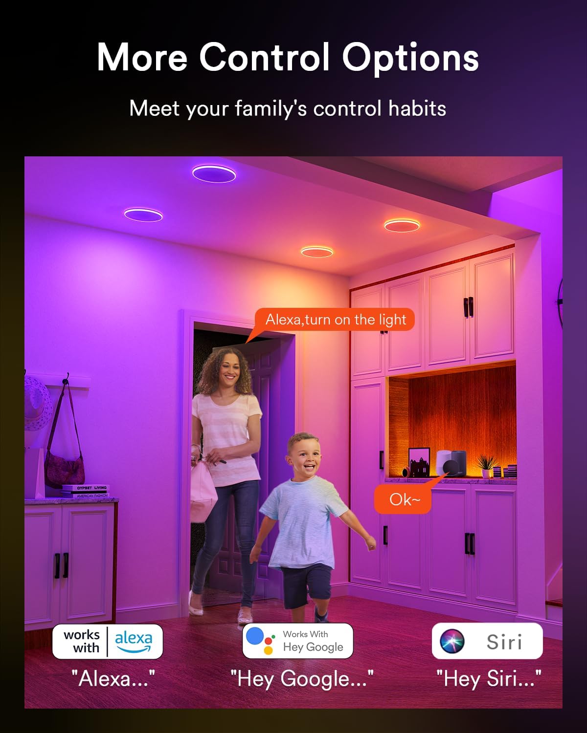 Lumary Smart RGBAI Recessed Light with Gradient Auxiliary Night Light