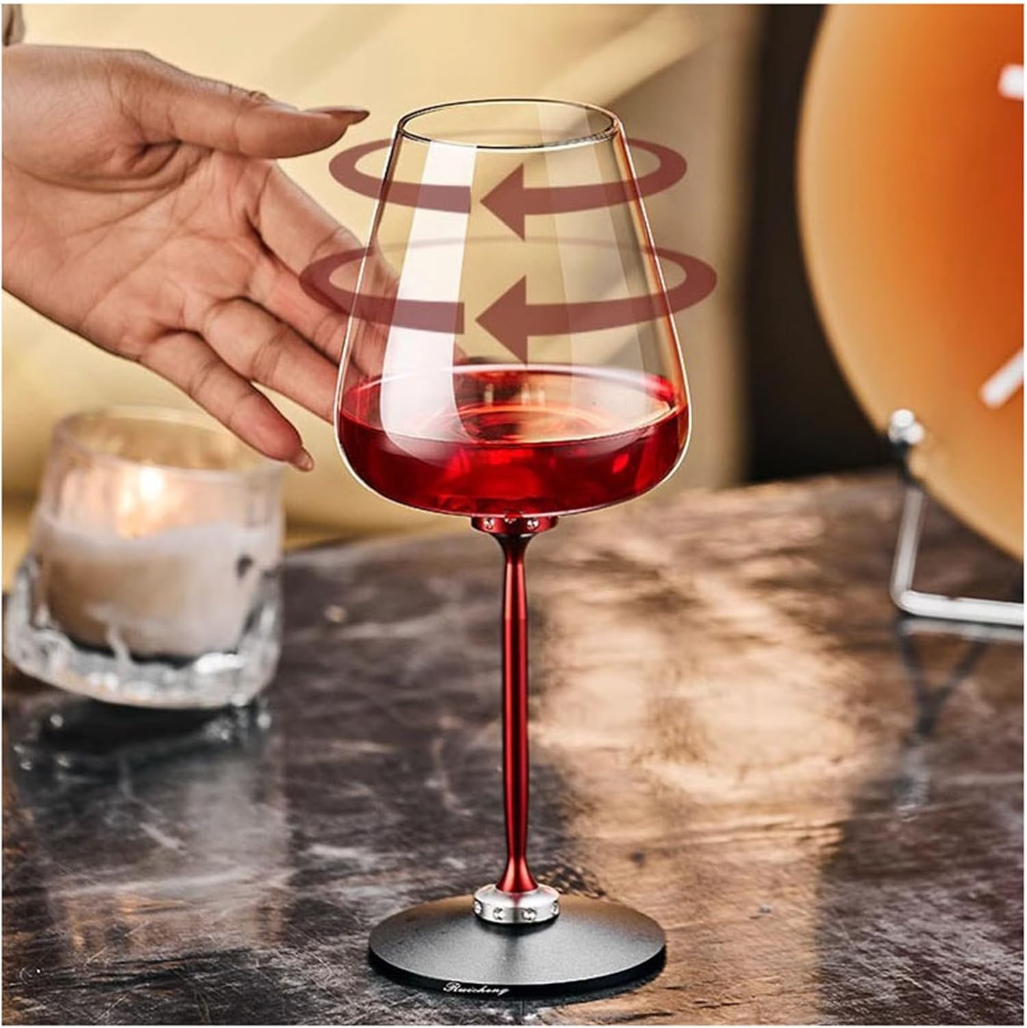 Rotating Wine Glasses