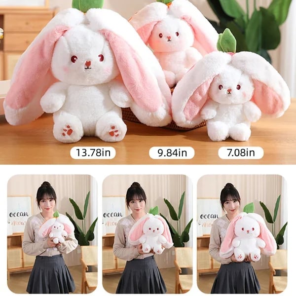 🐰🥚Easter Early Sale 49% OFF 2-In-1 Design 🍓Strawberry 🐰Rabbit Plush Toy🎀