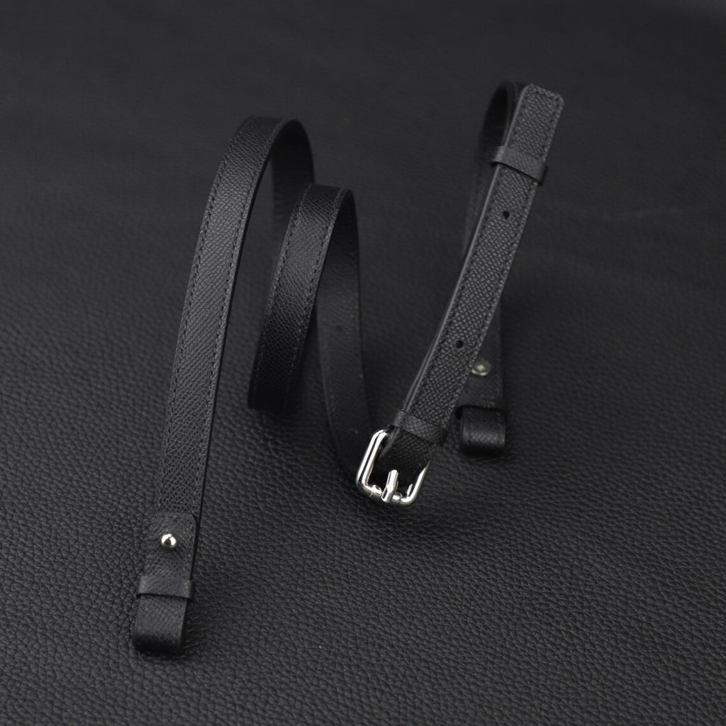 Hermès Style Epsom Leather Adjustable Bandoulière (15mm Ultra-Slim): Compatible Crossbody Strap for Mini Bags & Pochette