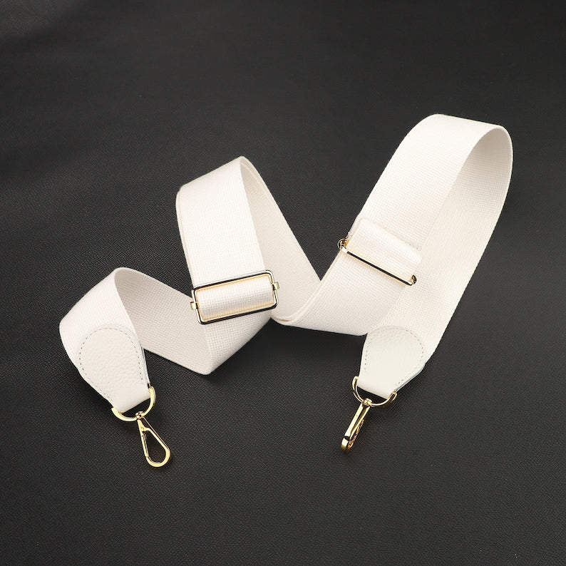 50mm Adjustable Canvas Bag Strap: Leather Crossbody, Guitar Strap