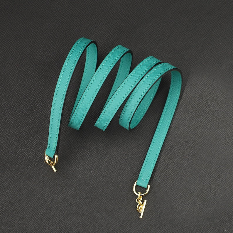 Custom Leather Shoulder Strap: Epsom, Evercolor, Togo, Swift Leather