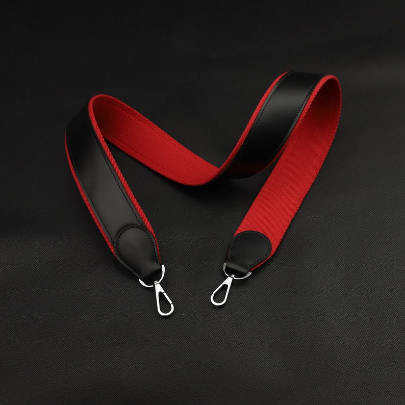 Hermès Style Wide (50mm) Leather & Canvas Bandoulière: Compatible Shoulder Strap Replacement for Kelly Bag