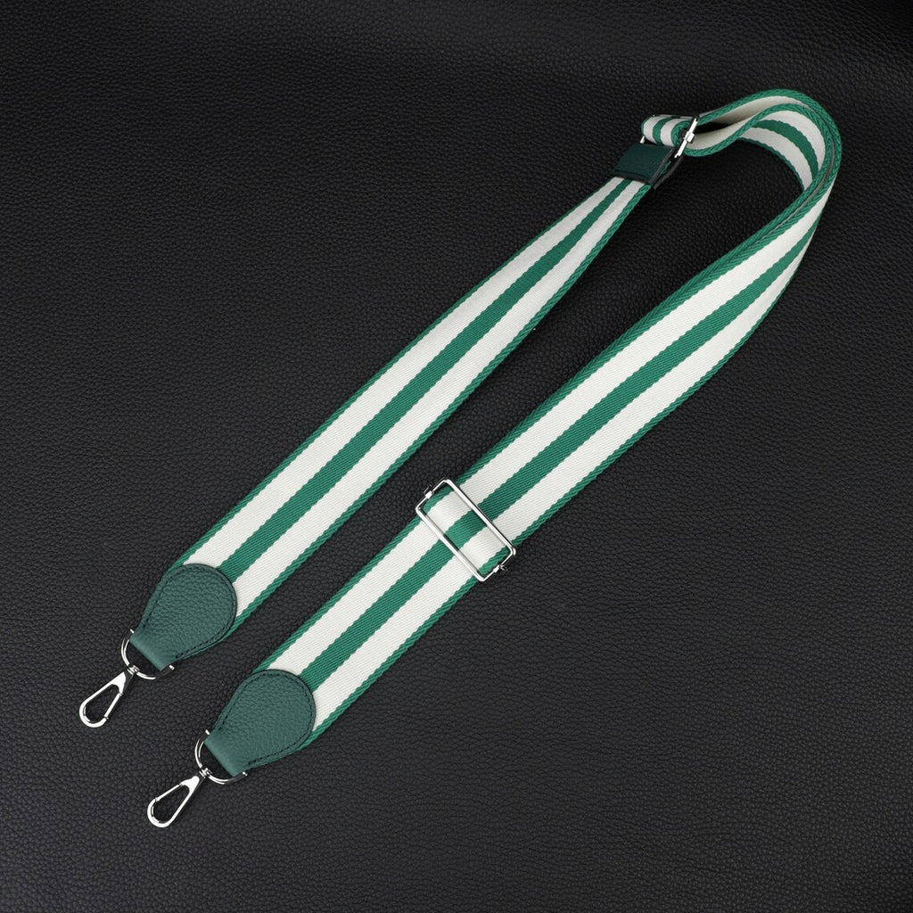 Striped Canvas Crossbody Bag Strap - 50mm Wide Adjustable Replacement